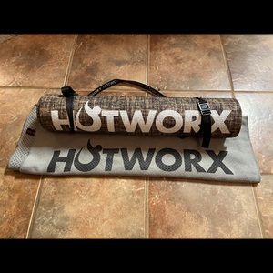 Hotworx yoga mat, towel, and strap
